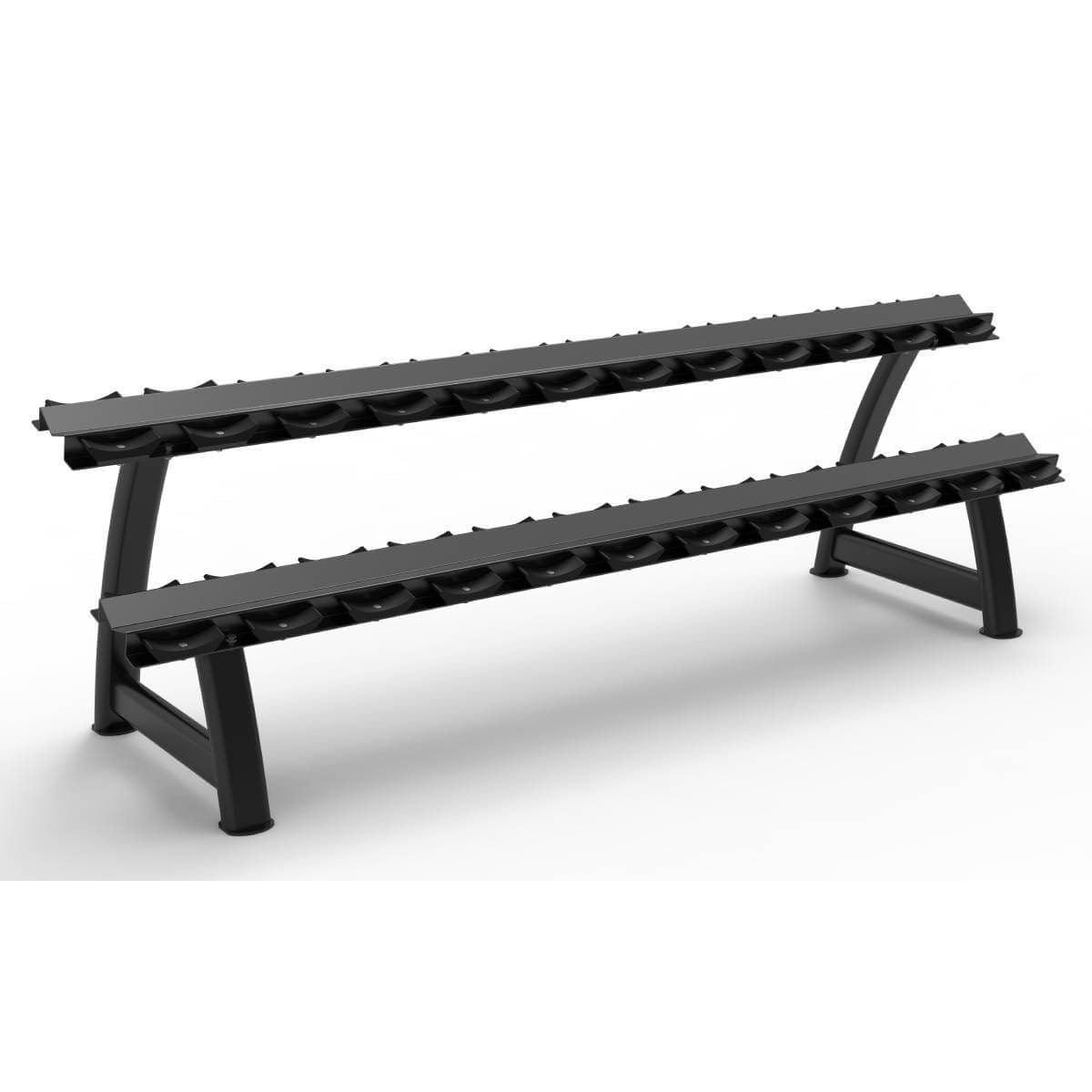 Rack d’Haltères avec Berceaux – 2 Niveaux (12 Paires)