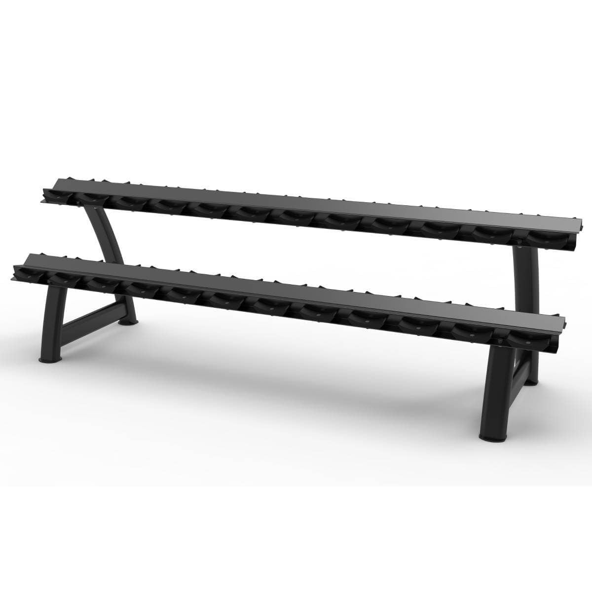 Rack d’Haltères avec Berceaux – 2 Niveaux (12 Paires)