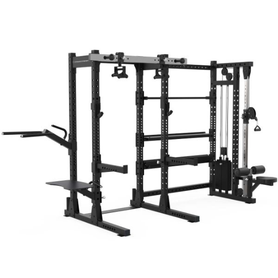 Half Rack avec Poulie Ajustable (100 kg) et Étagères de Rangement E70