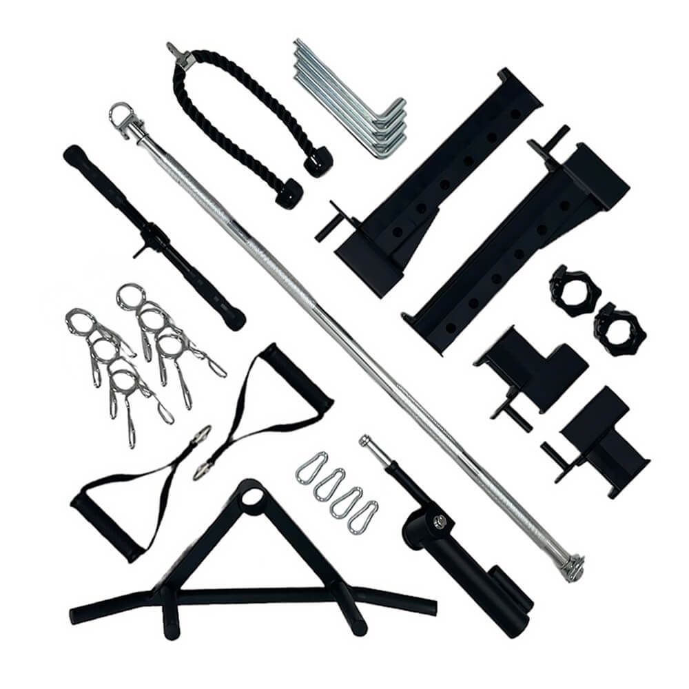 G4 All-In-One Trainer: Rack, Smith Machine et Double Poulie + 154 kg de Poids Inclus