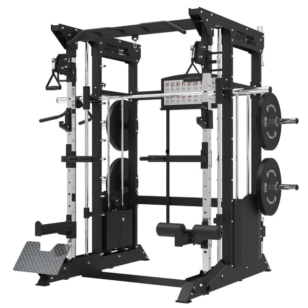 MULTIPOWER - MACHINE SMITH AVEC DOUBLE POULIE + PILE DE POIDS DE 200 KG INCLUS B200 V3 BLACK SERIES