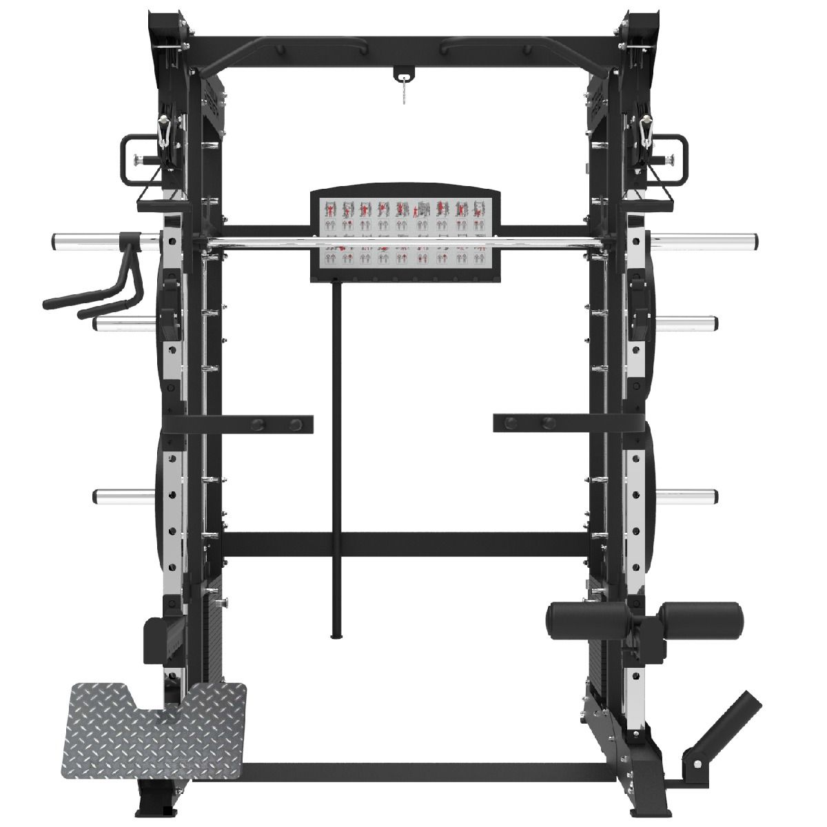 MULTIPOWER - MACHINE SMITH AVEC DOUBLE POULIE + PILE DE POIDS DE 200 KG INCLUS B200 V3 BLACK SERIES