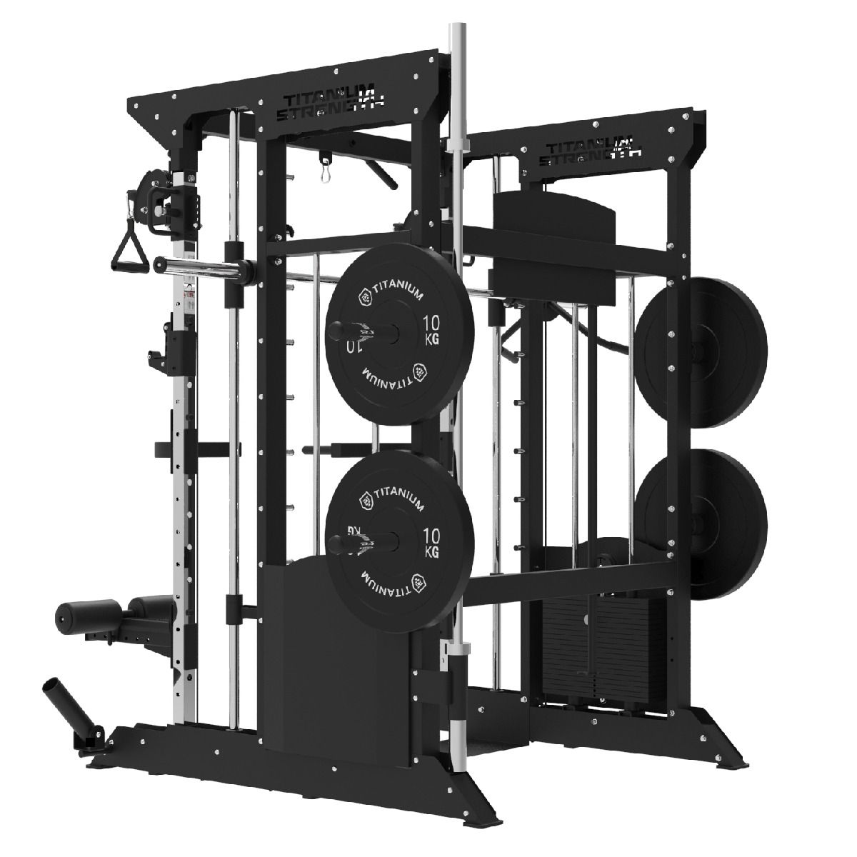 MULTIPOWER - MACHINE SMITH AVEC DOUBLE POULIE + PILE DE POIDS DE 200 KG INCLUS B200 V3 BLACK SERIES