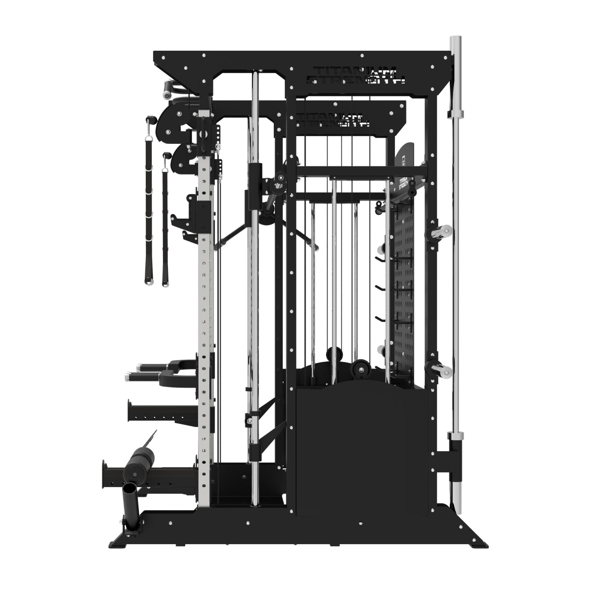 B200 V4 Multipower - Machine Smith avec Double Poulie + Pile de Poids de 240 kg Inclus