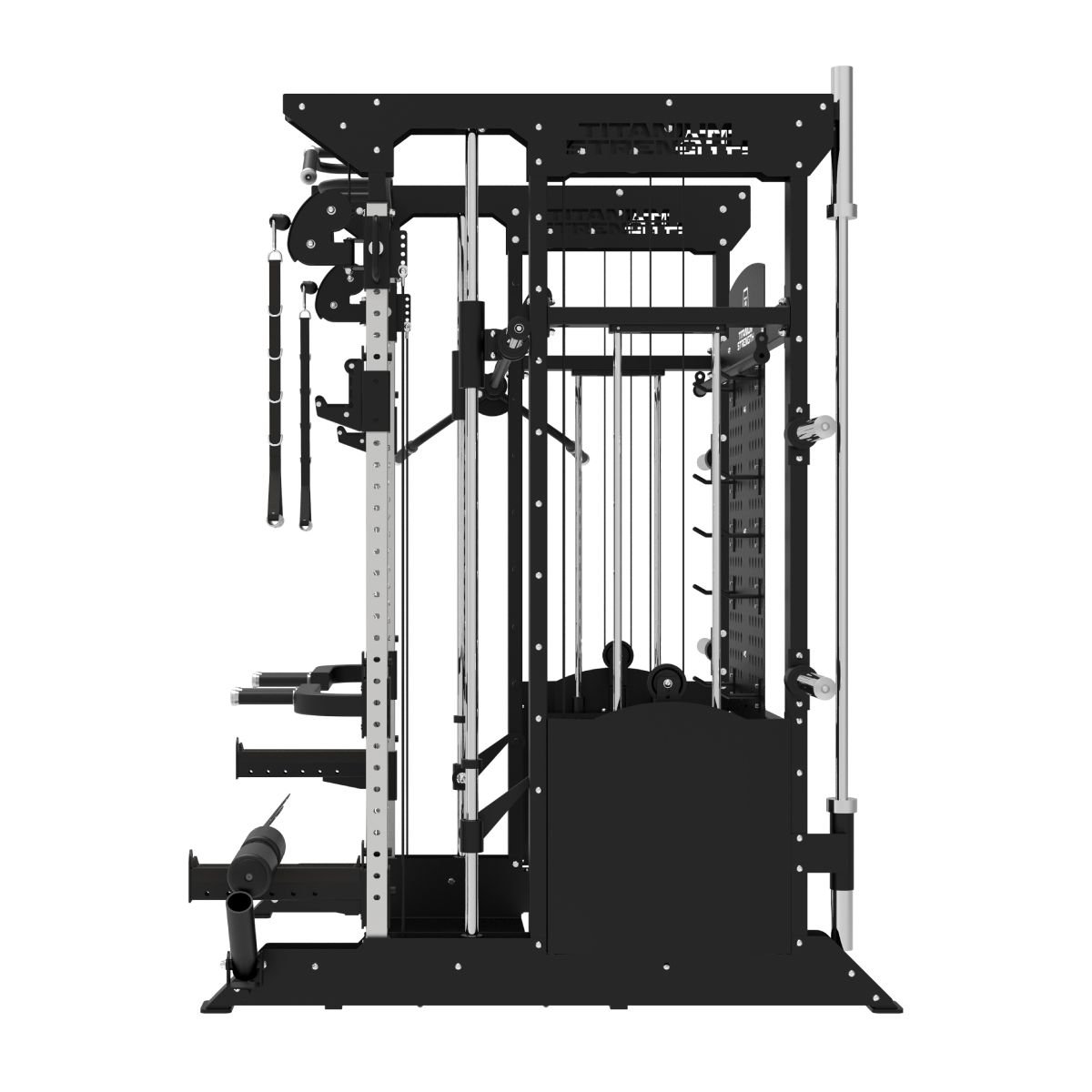 B200 V4 Multipower - Machine Smith avec Double Poulie + Pile de Poids de 240 kg Inclus