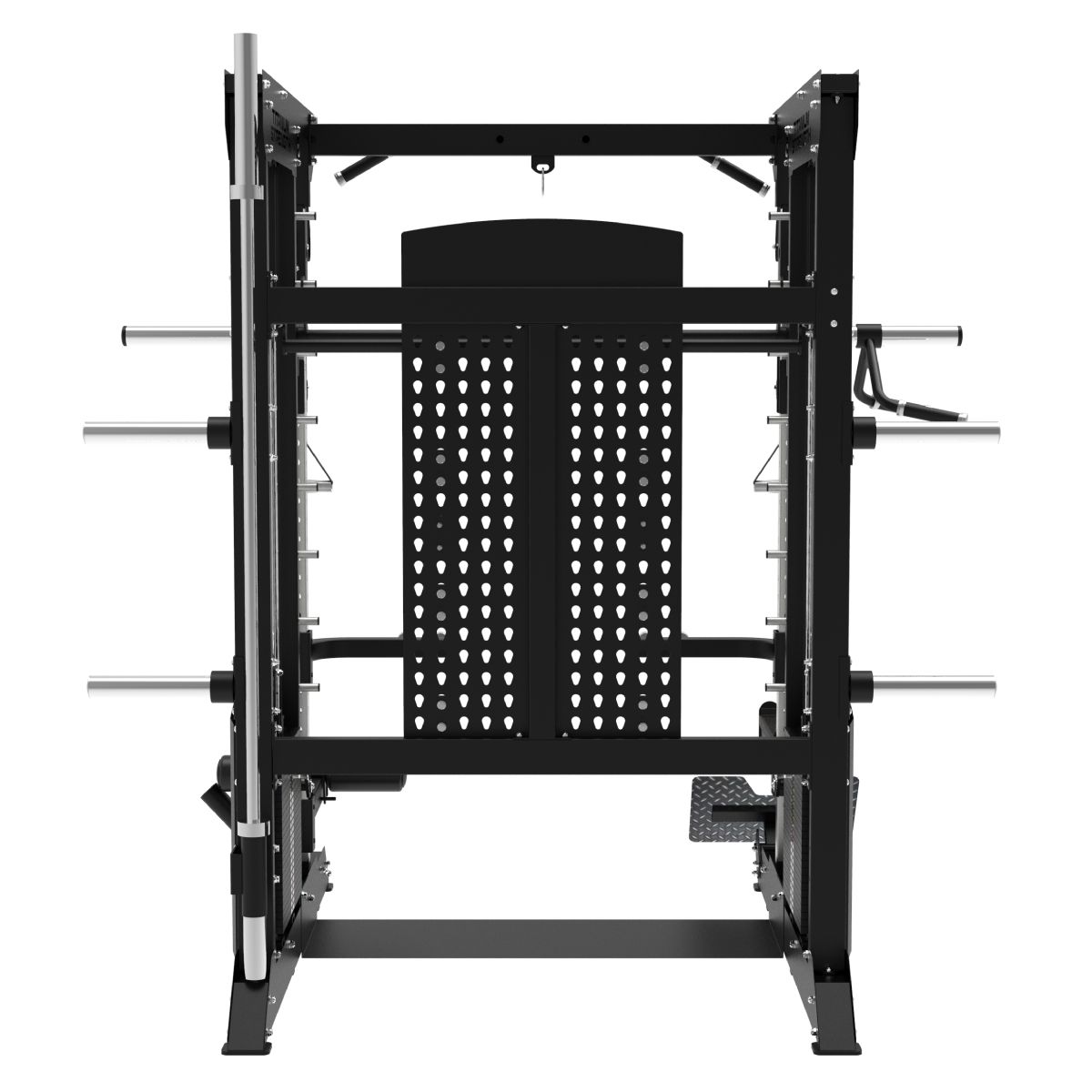 B200 V4 Multipower - Machine Smith avec Double Poulie + Pile de Poids de 240 kg Inclus