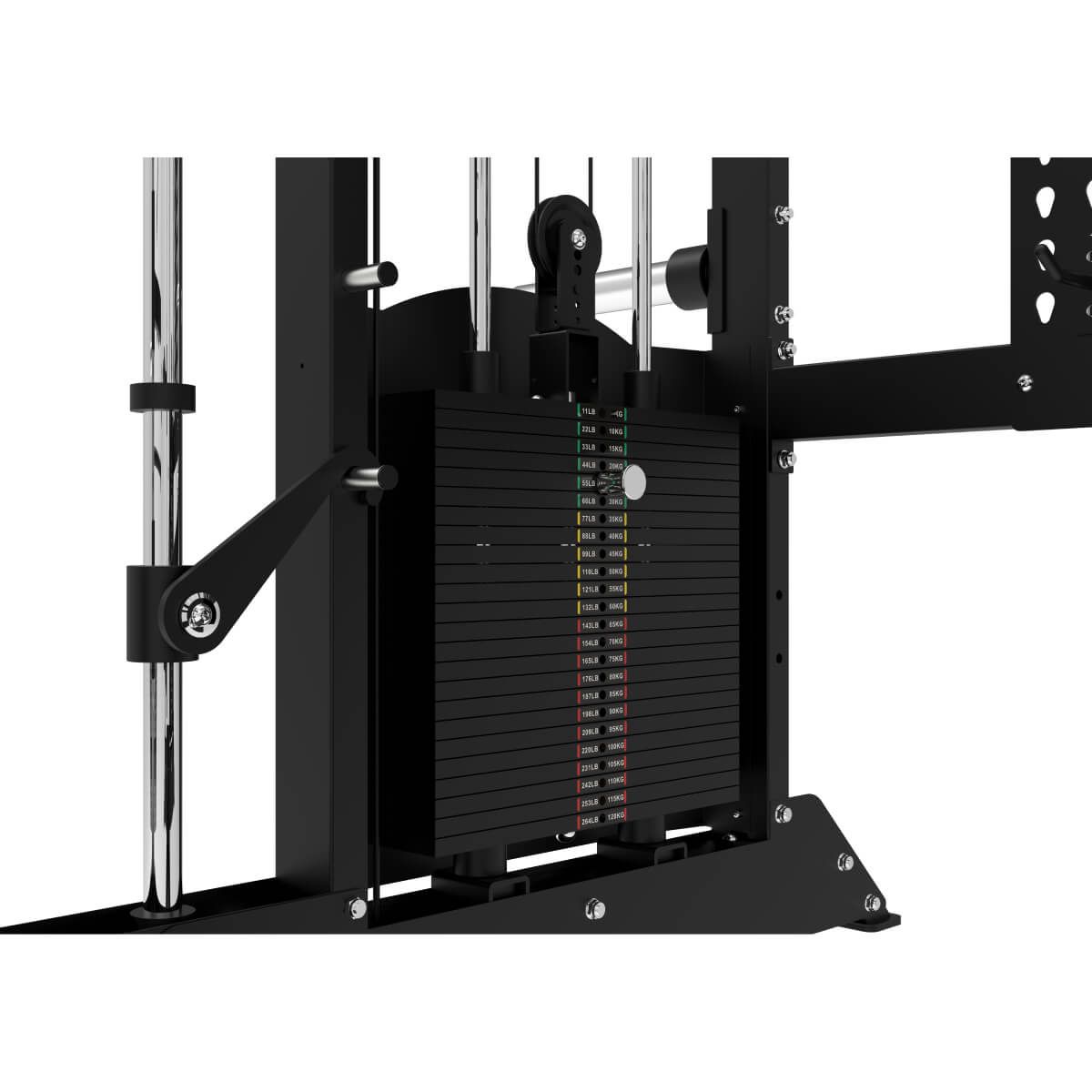 B200 V4 Multipower - Machine Smith avec Double Poulie + Pile de Poids de 240 kg Inclus