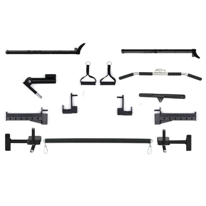 MULTIPOWER - MACHINE SMITH AVEC DOUBLE POULIE + RACK + POULIE HAUTE ET BASSE + 270 KG DE PLAQUES INCLUSES B300