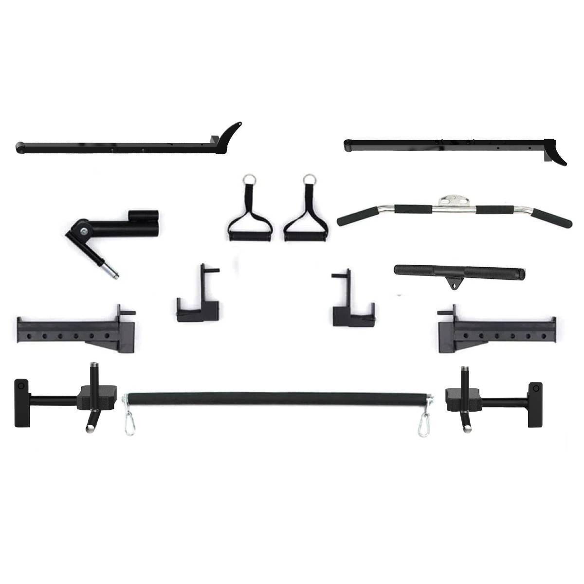 MULTIPOWER - MACHINE SMITH AVEC DOUBLE POULIE + RACK + POULIE HAUTE ET BASSE + 270 KG DE PLAQUES INCLUSES B300