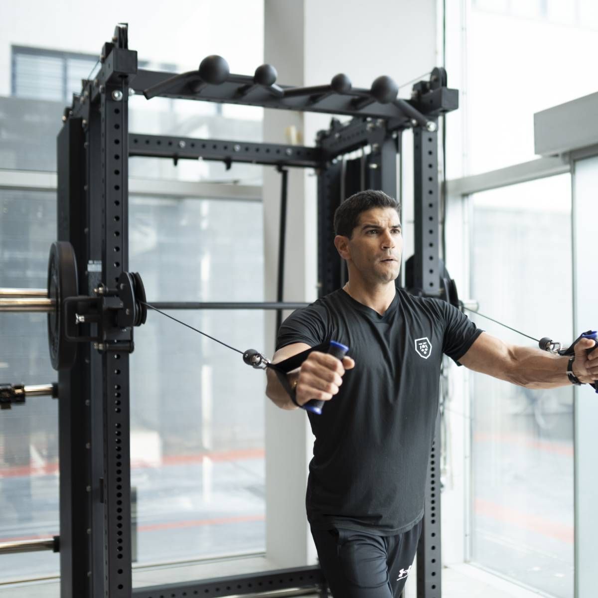 Smith Machine Multifonctionnelle B500 PRO - Machine Smith Commerciale à Double Poulie + Rack