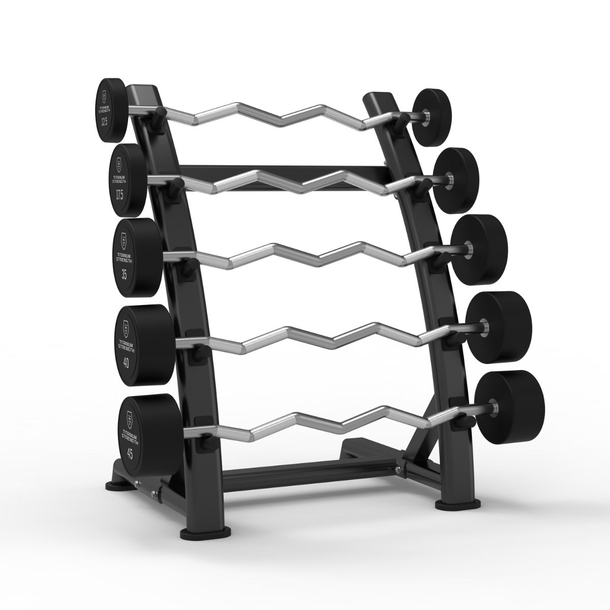 Set de 5 Barres Droites Fixes EZ Curl 10–30 kg + Rack