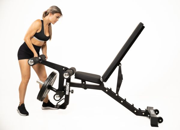 Force USA MyBench V2 - Banc Réglable avec Pupitre de Biceps et Extension de Jambes