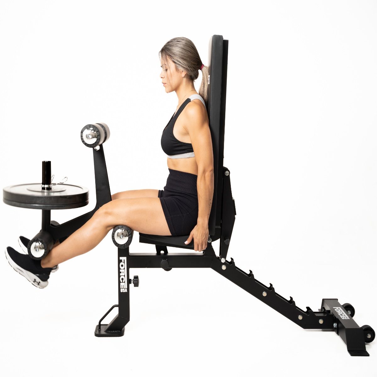 Force USA MyBench V2 - Banc Réglable avec Pupitre de Biceps et Extension de Jambes