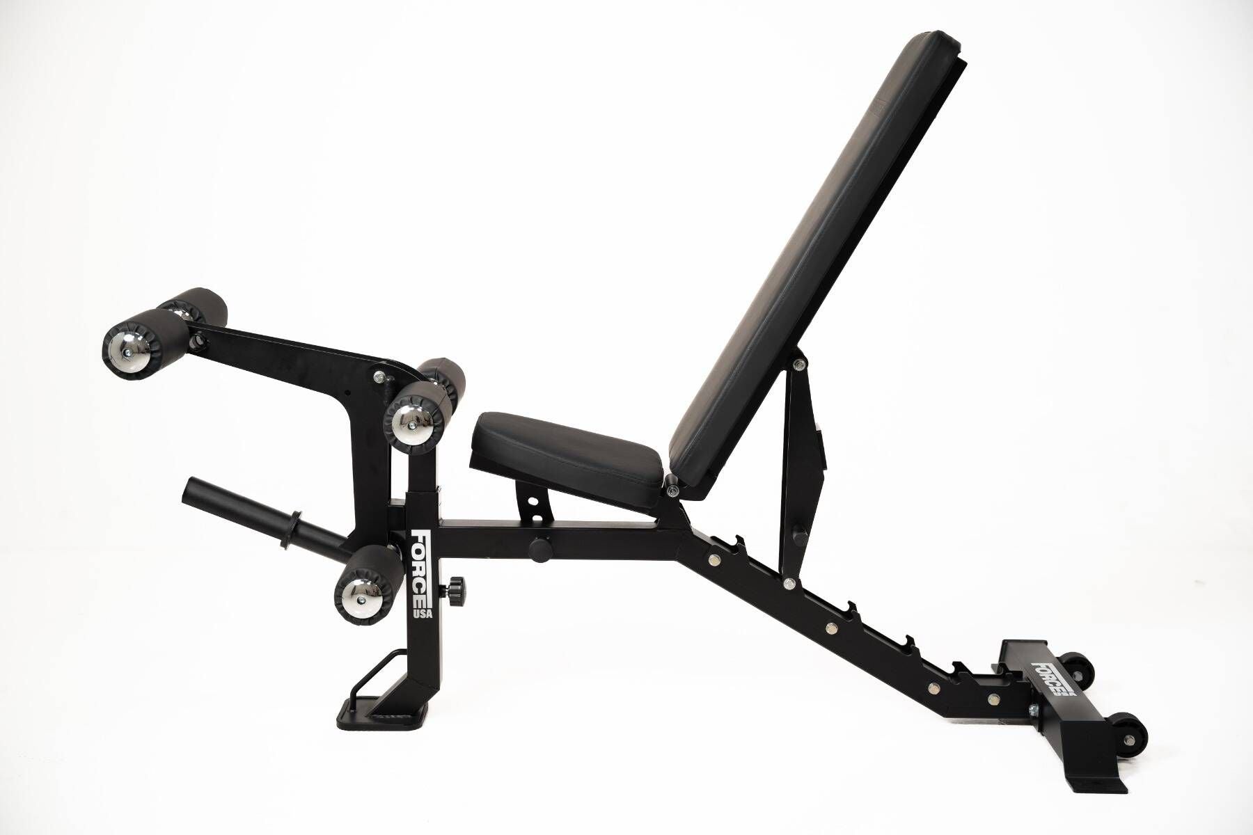 Force USA MyBench V2 - Banc Réglable avec Pupitre de Biceps et Extension de Jambes