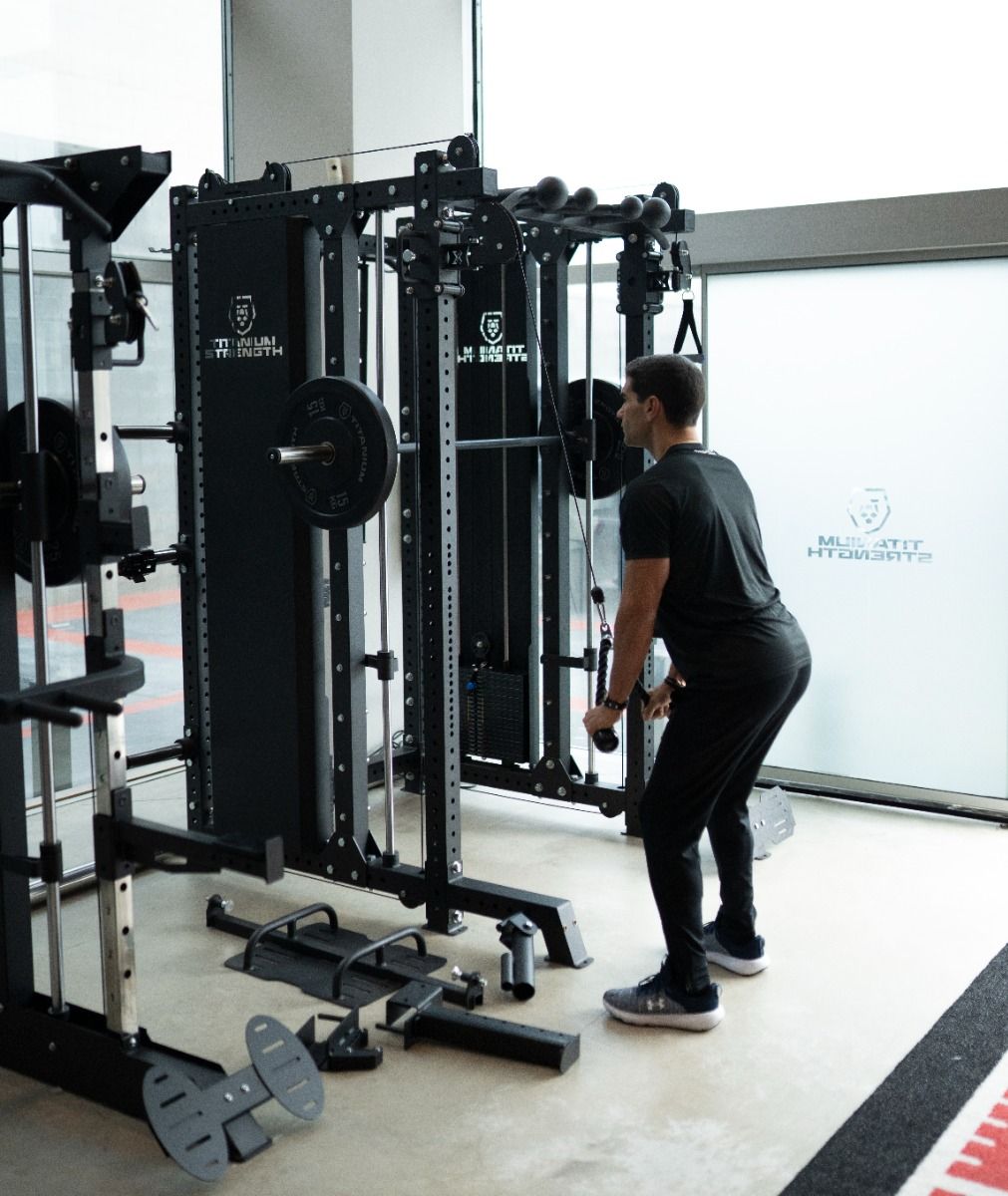 Smith Machine Multifonctionnelle B500 PRO - Machine Smith Commerciale à Double Poulie + Rack