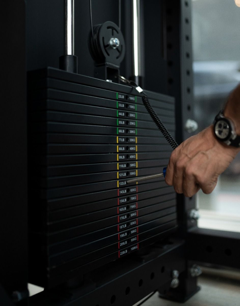 Smith Machine Multifonctionnelle B500 PRO - Machine Smith Commerciale à Double Poulie + Rack