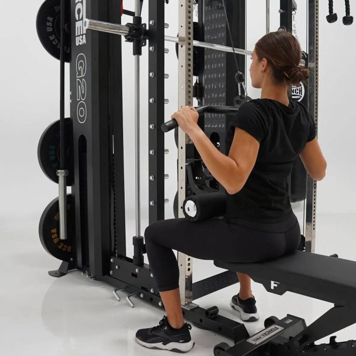 Machine Multifonctionnelle G20 V2 Pro All-In-One Trainer - Smith Machine, Functional Trainer, Power Rack, Vertical Leg Press et Lat and Row Station