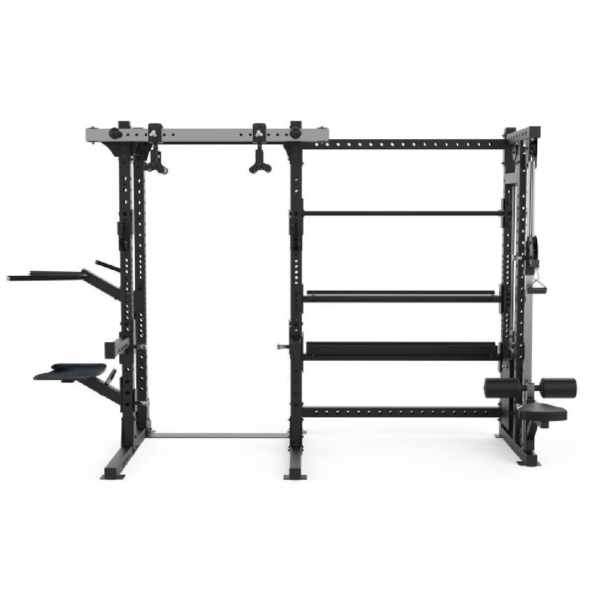 Half Rack avec Poulie Ajustable (100 kg) et Étagères de Rangement E70
