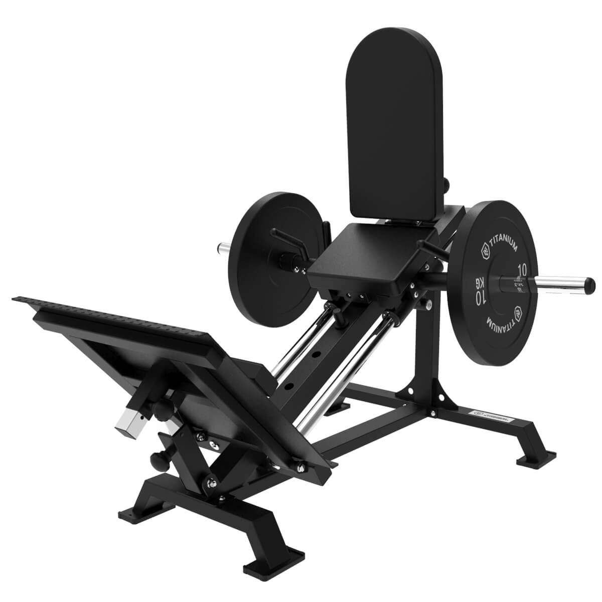 Presse à Jambes Debout, Hack Squat et Élévations des Mollets Professionnel - 3 en 1 Elite Series