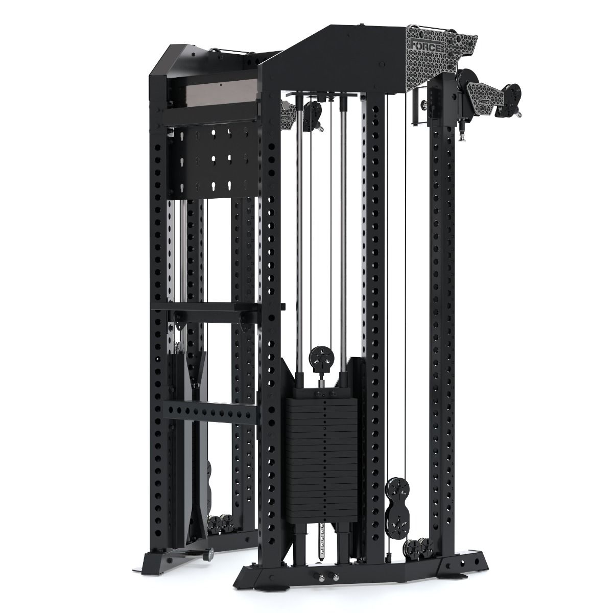 Functional Trainer Rack – Double Poulie Réglable + Rack