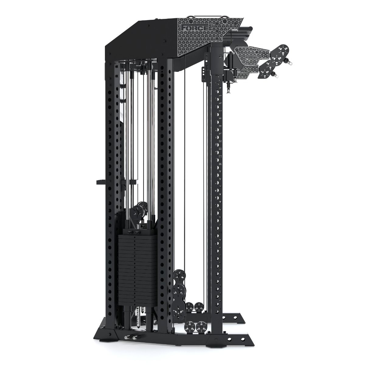 Functional Trainer Rack – Double Poulie Réglable + Rack