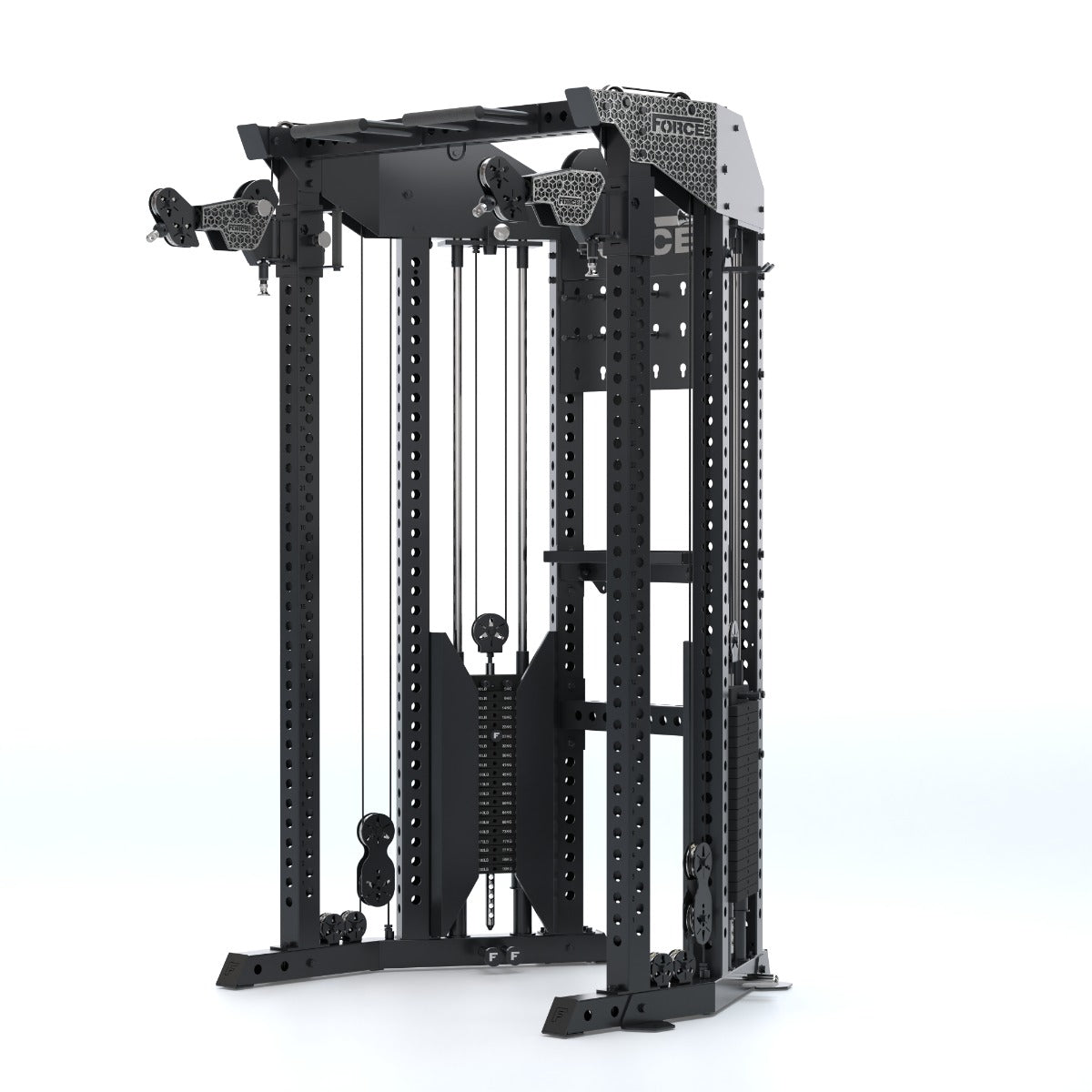 Functional Trainer Rack – Double Poulie Réglable + Rack
