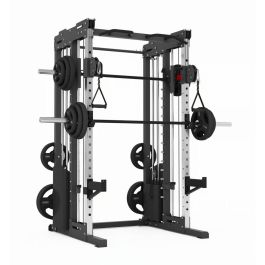 Multipower - Machine Smith Professionnelle avec Double Poulie + Rack FT3