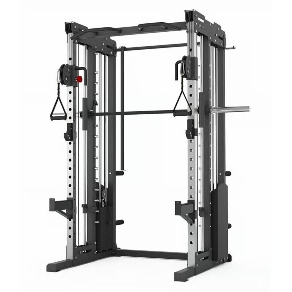 Multipower - Machine Smith Professionnelle avec Double Poulie + Rack FT3