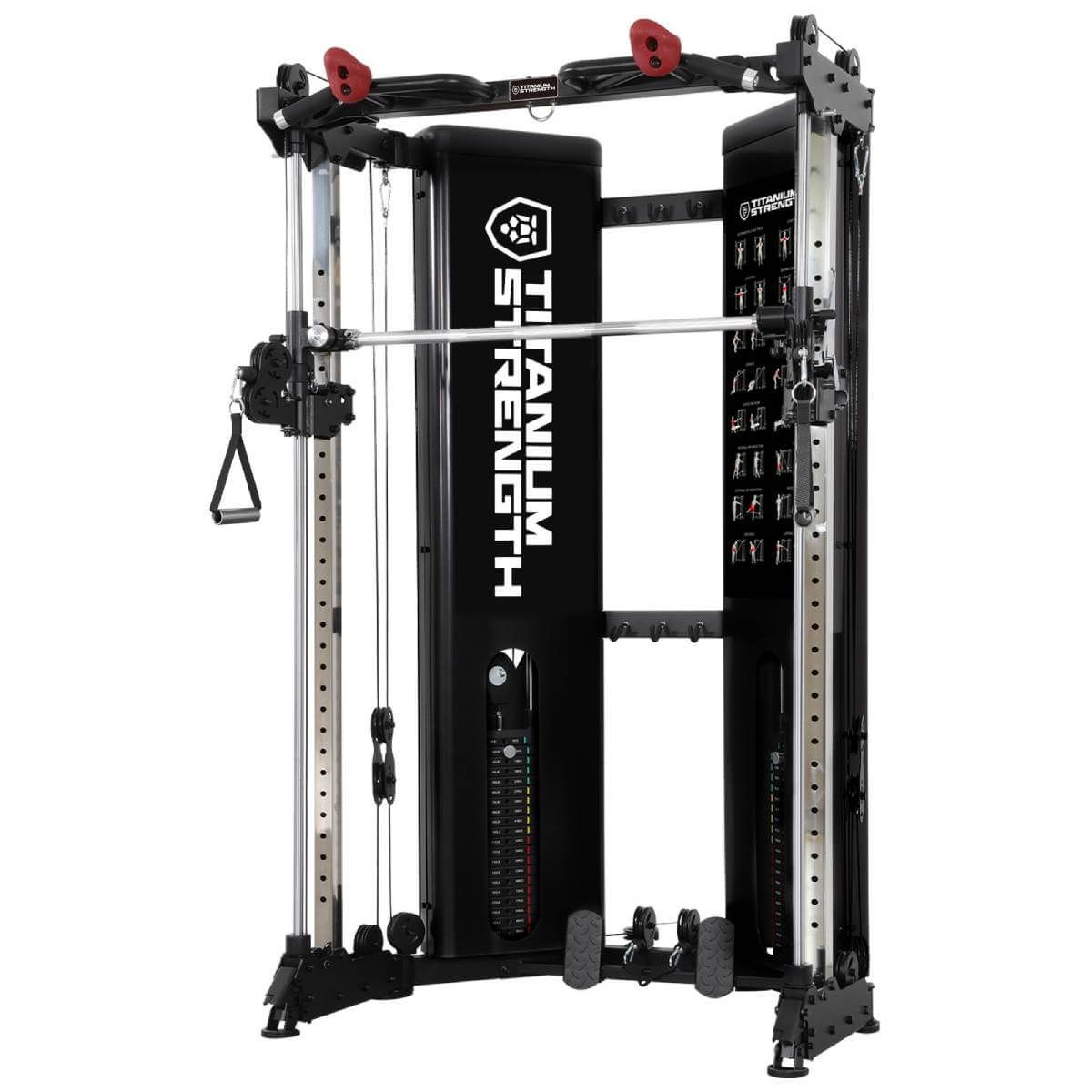 Poulie Double Réglable + Smith avec charges intégrées (2 x 90 kg) – FT90 pliable