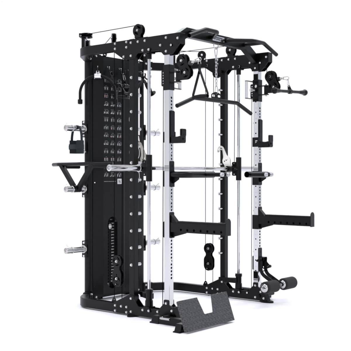 G12™ V2 All-In-One Trainer - Double Poulie (2 x 100 kg), Machine Smith, Rack et Presse pour les Jambes
