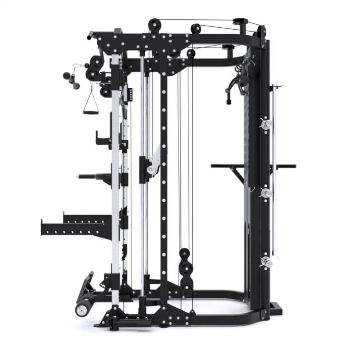 G12™ V2 All-In-One Trainer - Double Poulie (2 x 100 kg), Machine Smith, Rack et Presse pour les Jambes