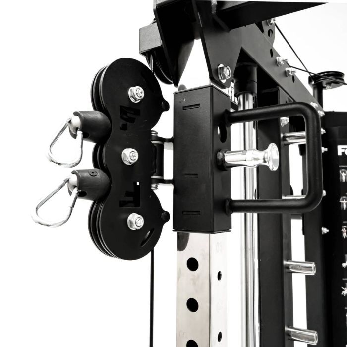 G15® All-In-One Trainer - Smith Machine, Rack + Double Poulie (Rapport de Câbles 2:1 et 4:1) + 260 Kg de Plaques Incluses