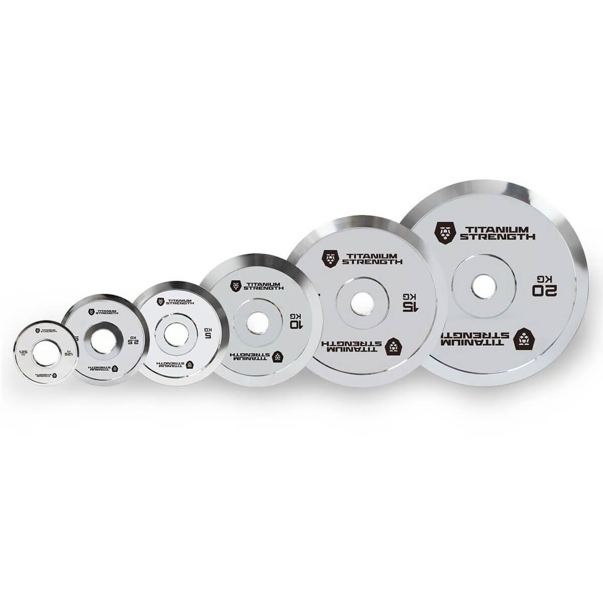 Lot de Disques Olympiques Chromés Powerlifting – 125 kg