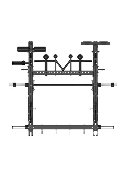 Smith Machine Multifonctionnelle B500 PRO - Machine Smith Commerciale à Double Poulie + Rack