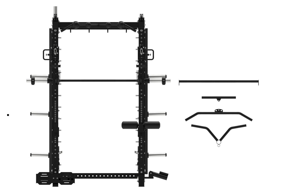 Smith Machine Multifonctionnelle B500 PRO - Machine Smith Commerciale à Double Poulie + Rack