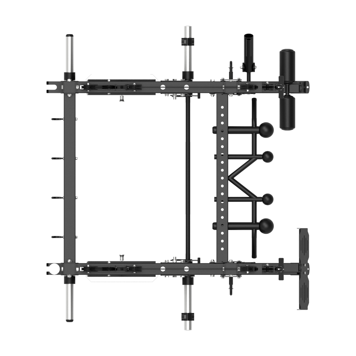 Smith Machine Multifonctionnelle B500 PRO - Machine Smith Commerciale à Double Poulie + Rack