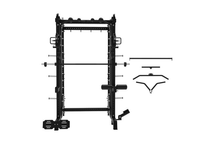 Smith Machine Multifonctionnelle B500 PRO - Machine Smith Commerciale à Double Poulie + Rack