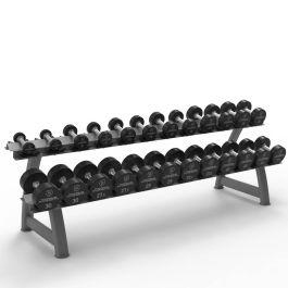 Set d’Haltères Rondes Pro PU 2,5–30 kg + Rack