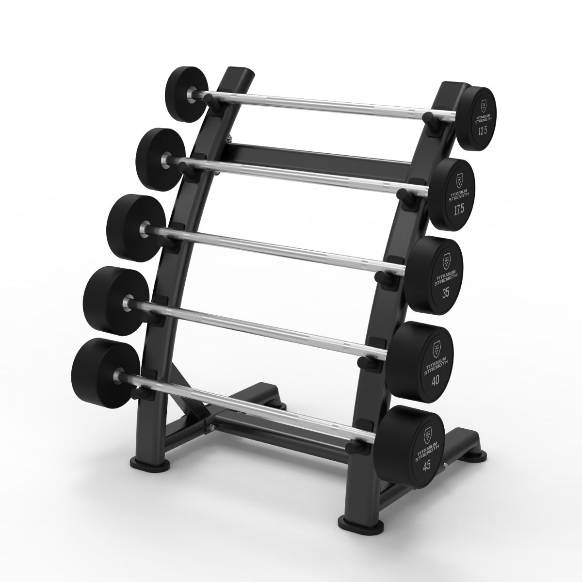 Set de 5 Barres Droites Fixes 10–30 kg + Rack