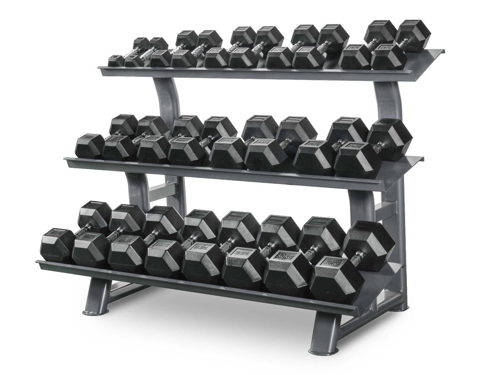 Haltères Hexagonales 2-30Kg + Rack de rangement TH30
