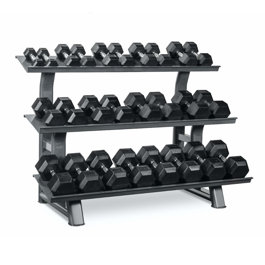 Haltères Hexagonales 2-30Kg + Rack de rangement TH30 - Titanium Strength