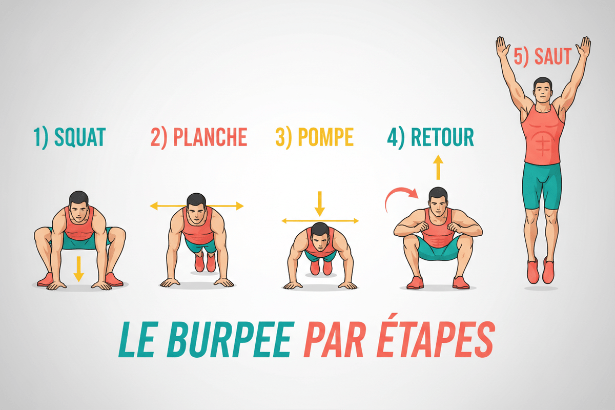 Burpee : musculation et cardio en série