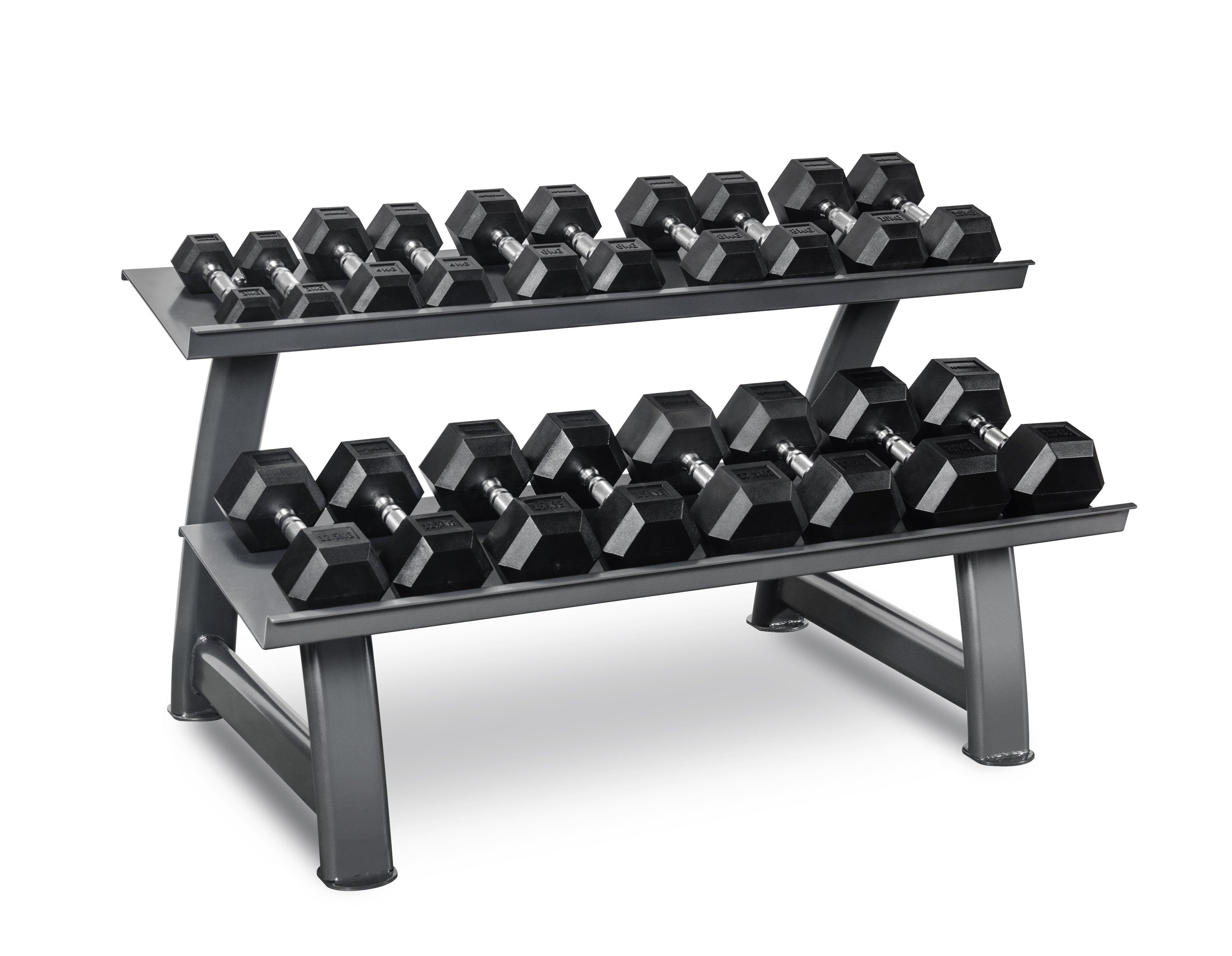 Set d'haltères hexagonaux 2- 20kg TH20 + Rack - Titanium Strength