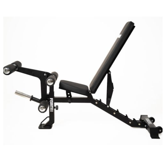 Force USA MyBench V2 - Banc Réglable avec Pupitre de Biceps et Extension de Jambes