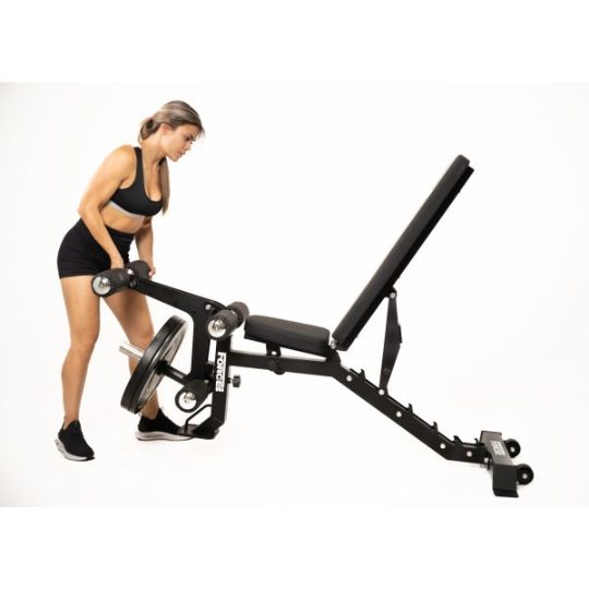 Force USA MyBench V2 - Banc Réglable avec Pupitre de Biceps et Extension de Jambes