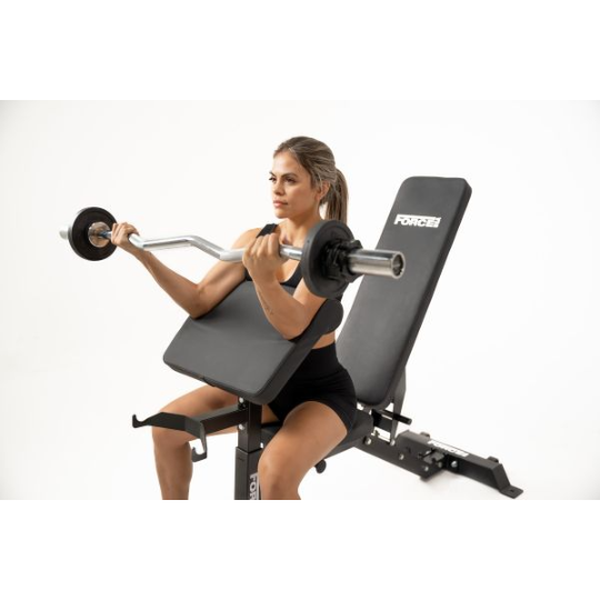 Force USA MyBench V2 - Banc Réglable avec Pupitre de Biceps et Extension de Jambes