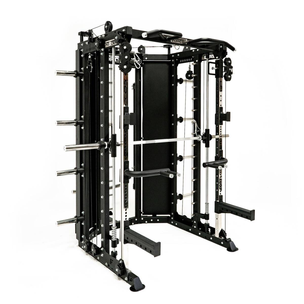 G10® All-In-One Trainer - Machine Smith, Rack + Double Poulie (Rapport de câble 2:1 et 4:1)