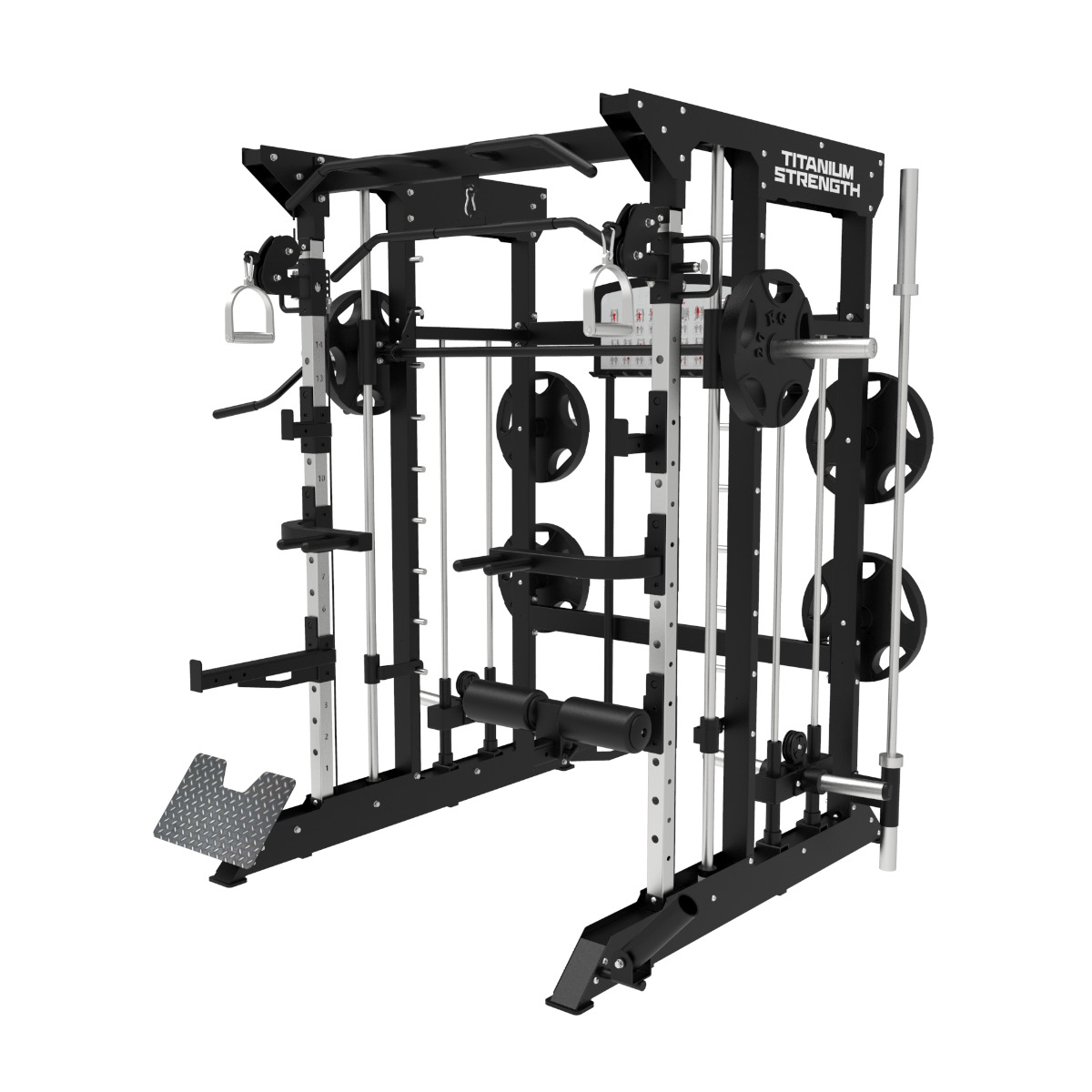 Multipower - Machine Smith avec Double Poulie + Rack B100 V3