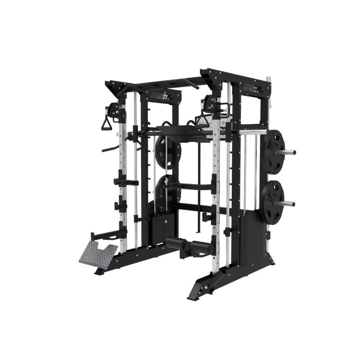 MULTIPOWER - MACHINE SMITH AVEC DOUBLE POULIE + PILE DE POIDS DE 200 K ...