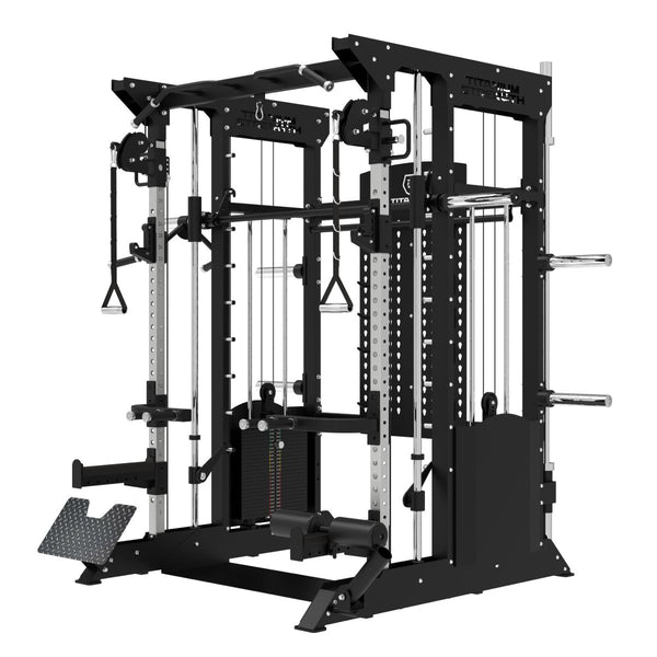 B200 V4 Multipower - Machine Smith avec Double Poulie + Pile de Poids de 240 kg Inclus